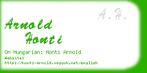 arnold honti business card
